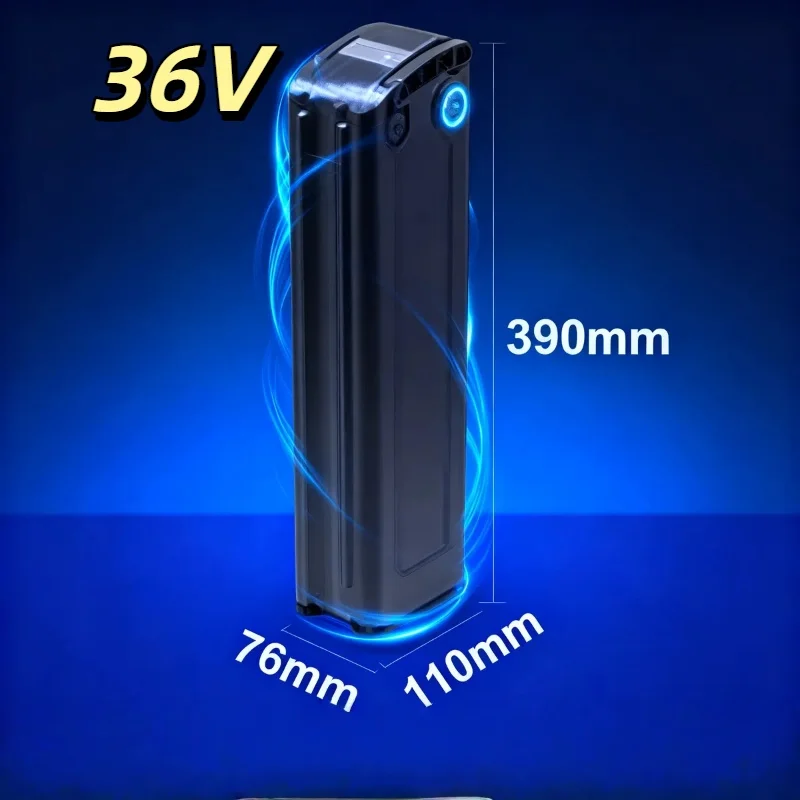 

36V 18650 Li-ion Battery Pack 17Ah/21Ah Silverfish with Built-in BMS –FOR 250W-750W Bafang Motor Kit, Comes with Charger