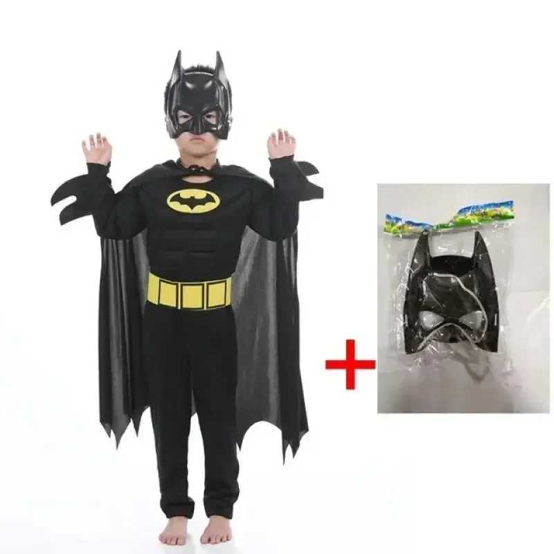 بدلة تنكري للأطفال الأولاد والخفافيش مع قناع كيب للرجال الخارقين واين كوسبلاي عالي الجودة للهالوين يرتفع #1