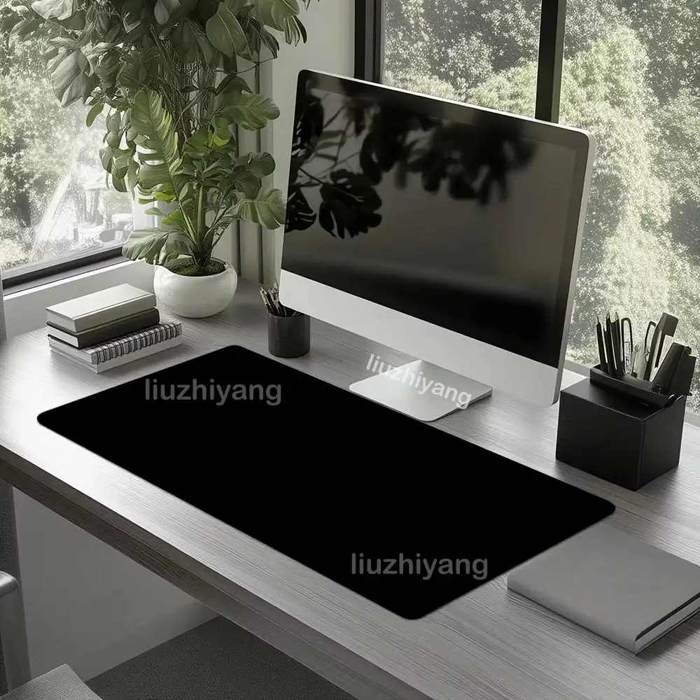 Solid Color Mouse Pad Large Computer Office Game Table Mat 90x40 XXL Rubber Anti-slip Stitched Edge Keyboard Mats Long Desk Pads