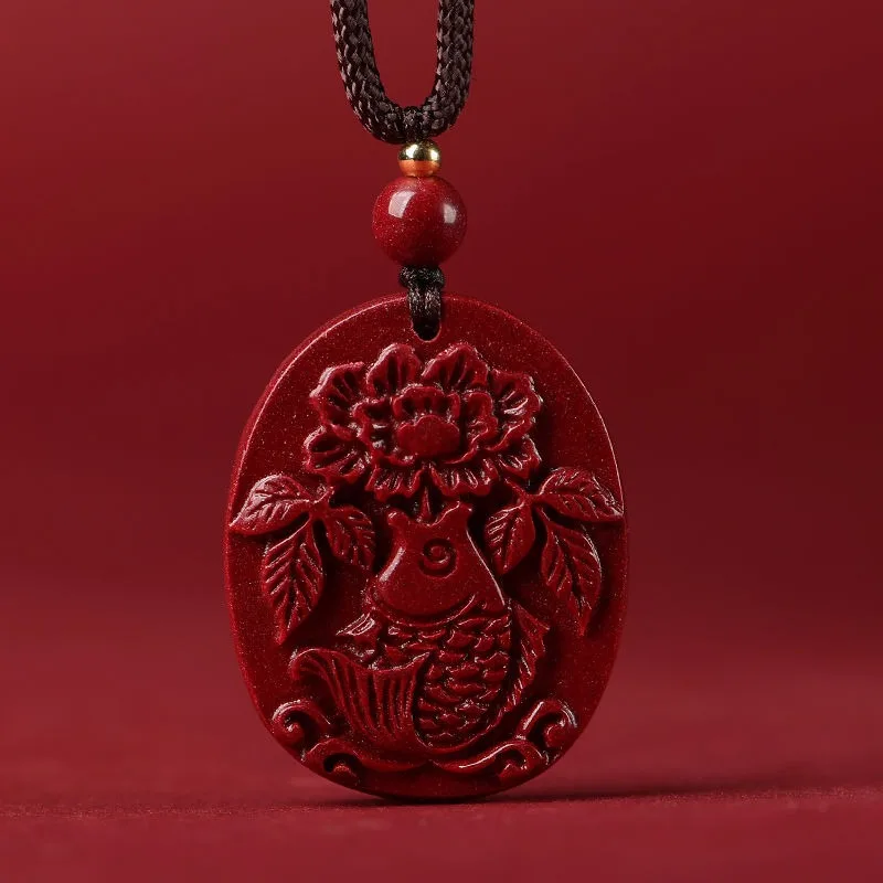 Collar con hebilla de la Paz del zodiaco para mujer, colgante de Fulu masculino, año Natal de Cinnabar, 12