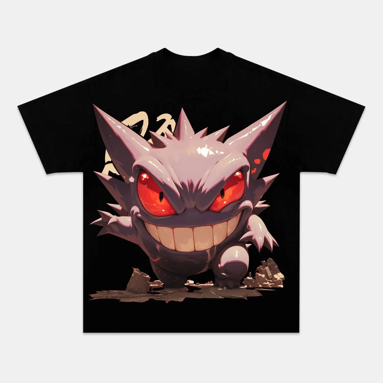

Cartoon Inspired Oversized T-shirt Pokemon Characters Printed Men and Women Adults Children Spring and Autumn Undershirt