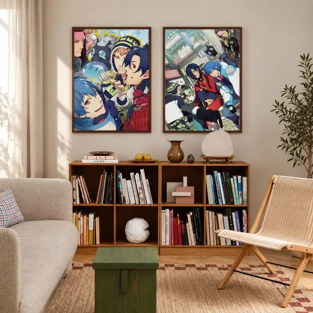 Dark Cyberpunk Boys Love Visual Novel DRAMAtical Murder Poster Self‑Adhesive Waterproof Wall Art Home Decor