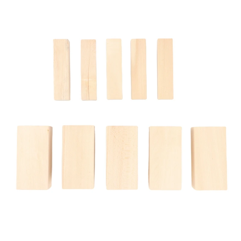 10Pack Basswood Carving Blocks Kit Whittling Blanks Beginners Unfinished Wood Whittling Blocks Carving Block Kit(5L+5S)