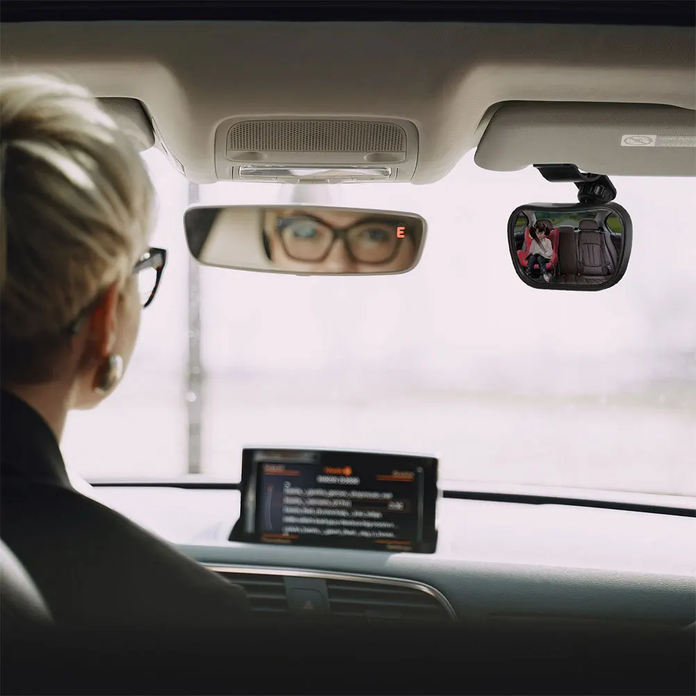 2 قطعة سيارة الطفل مرآة زاوية واسعة 360 درجة قابل للتعديل الرؤية الخلفية مراقبة الرضع المقعد الخلفي سلامة سيارة الطفل مرآة