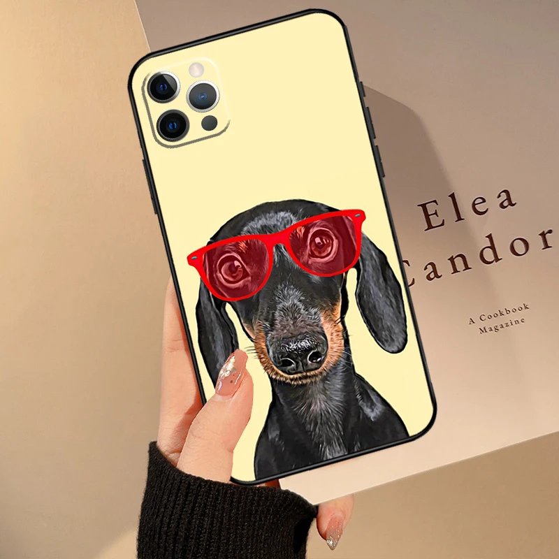 حافظة كلب ألماني لطيفة لهاتف آيفون 16 15 14 13 11 12 17 Pro Max 12 13 mini 15 16 Plus 16e 17 غطاء خلفي هوائي #2