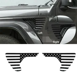 2pcs/set Sticker Black Fender Flag For Jeep Wrangler JL/JT Gladiator 2018-2020 Leaf Sticker Brand New Hot Sale