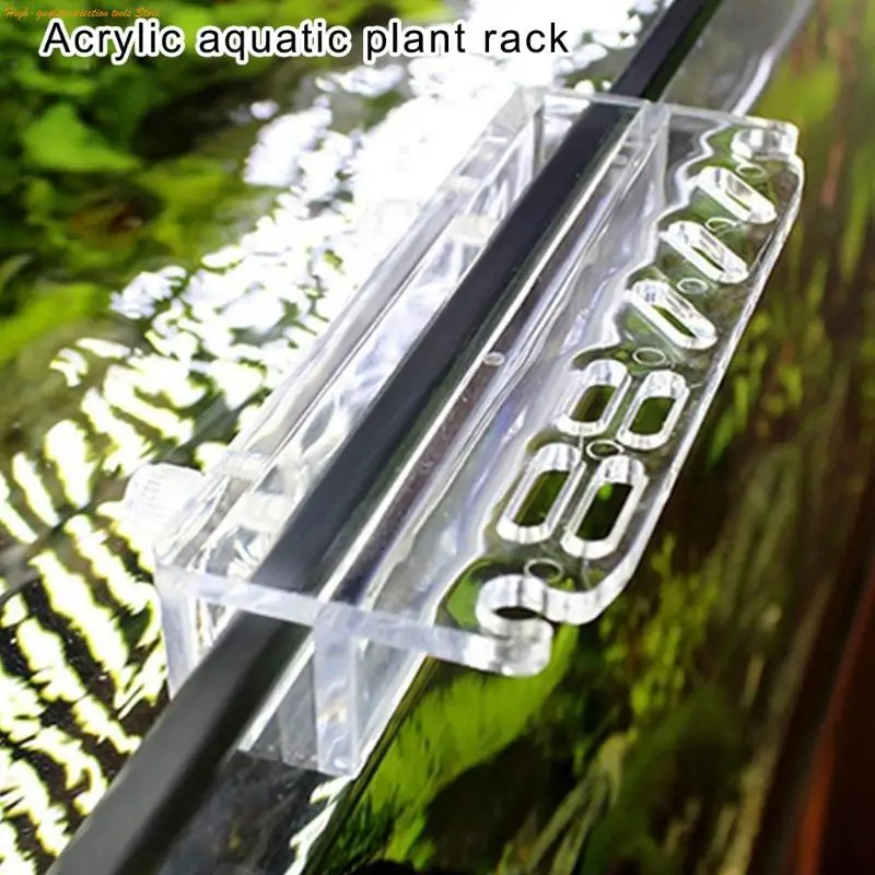 203F Transparent Water Plant Tool Shelf  Space Saving Rack For Home Aquariums