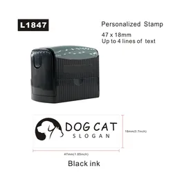 18x47mm Business Office Name seal Student's Name Stamp LOGO Personalized self-inking stamp in Hebrew, Arabic, Spanish, Russian
