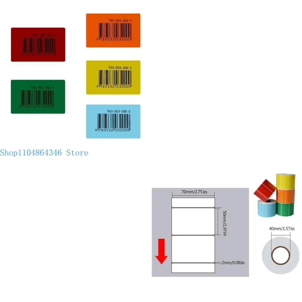 

5ASD 960 Метки/рулон тепловая доставка Рулон метки 2.8 x 2 Перфорированные тепловые наклейки рулон для почтовых адресов