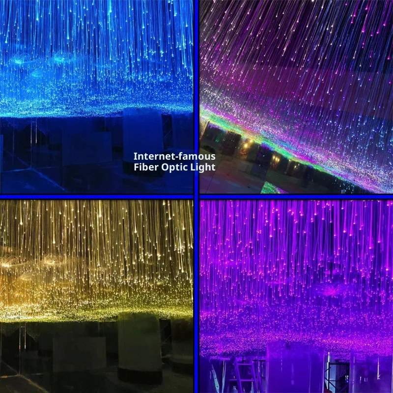 Starry Sky Music LED Fiber Optic Lamp Color-Changing for Bar Restaurant KTV Background Decor