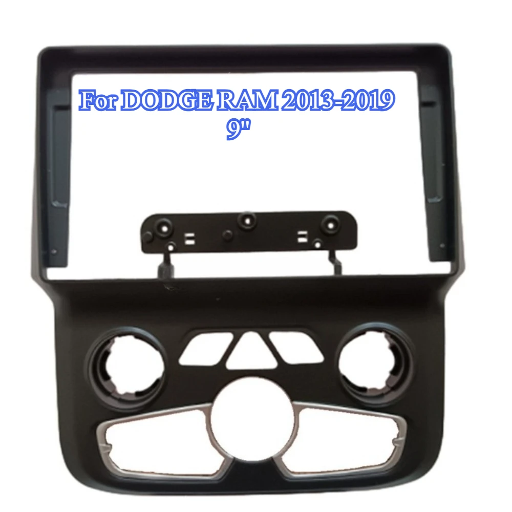 

For DODGE RAM 2013-2019 9inch Stereo Panel Dash Car Radio Android MP5 Player Frame 2Din Head Unit Fascia Stereo Panel Dash Cover