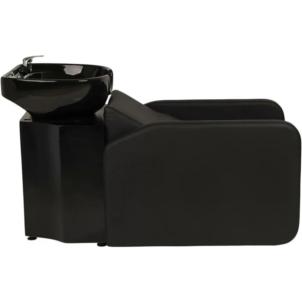 Salon & Spa Chairs Lay-In Style Shampoo Backwash Unit Extra Wide Seat & Kick Out Leg Rest, for Professional Salons & Barbershops