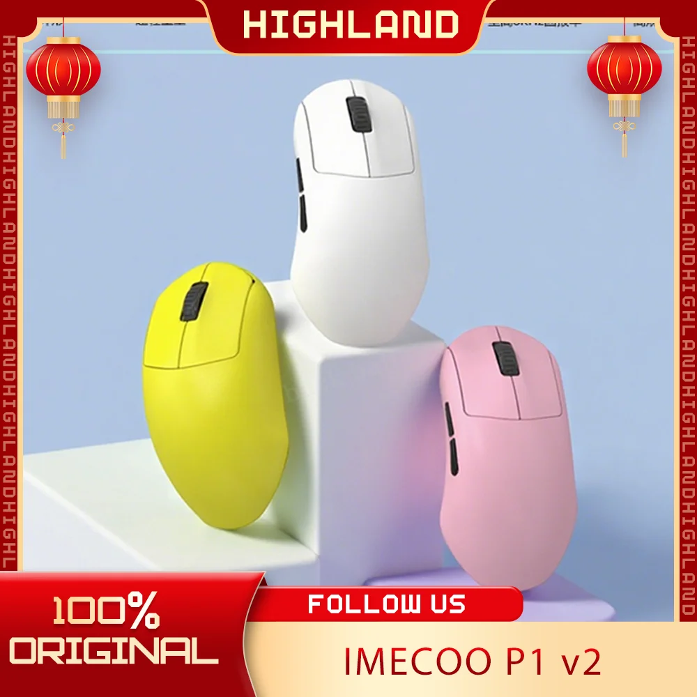 

Новая мышь Imecoo P1 V2, 2,4G, двойной режим, Nordic52840, игровая мышь, легкая игрушка Paw3950 IMECOO P1, ПК, геймерская мышь, аксессуары, подарки