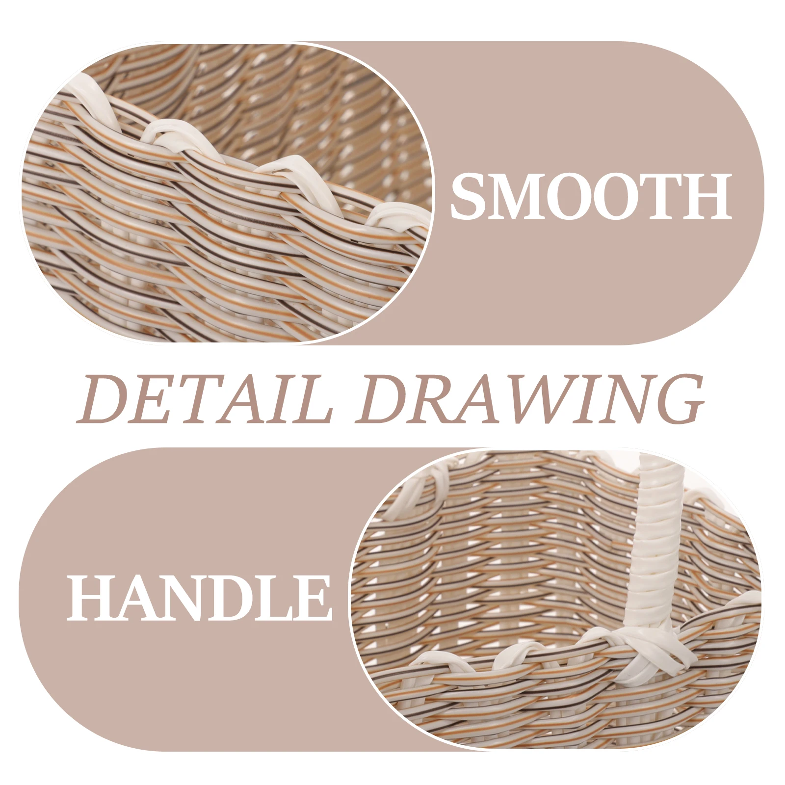 

Plastic Storage With Handle Portable Fruit Vegetable Organizer Basket Desktop Sundries Holder Hollow Bath Container