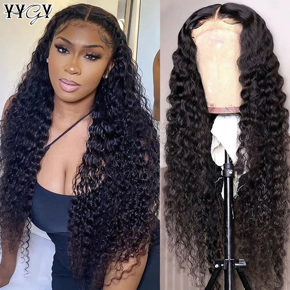 

13x6 Kinky Curly Lace Front Human Hair Wigs For Women Human Hair Peruvian Hair Wigs Transparent HD Lace Frontal Wig Pre Plucked