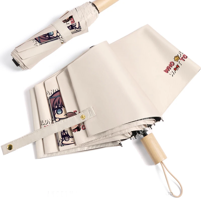 Anime MENINAS BAND CRY Dobrável Sol Chuva Guarda-chuva NINA ISERI MOMOKA KAWARAGI Cosplay Anti-UV Viagem Guarda-sol Pára-sol Presente de Natal