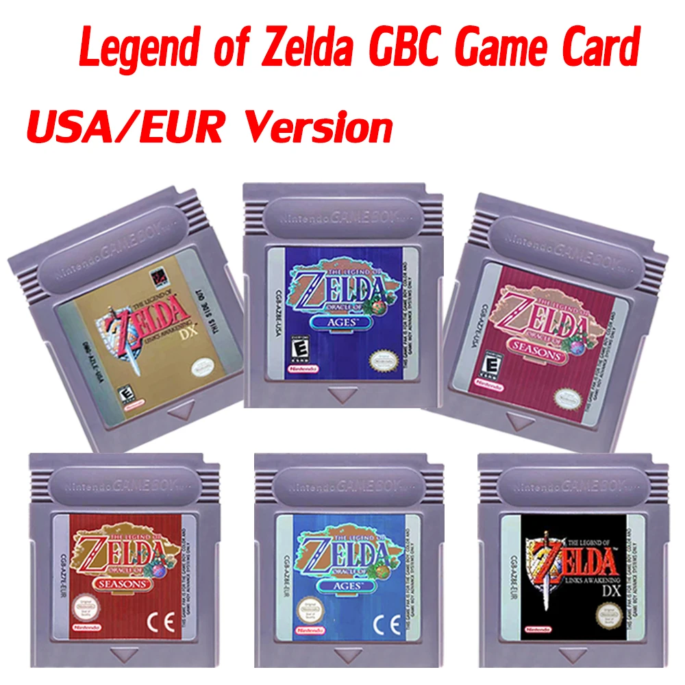 Zelda GBC Game Cartridge 16 Bit Game Console Card Legend of Zelda Awakening DX USA/EUR Version