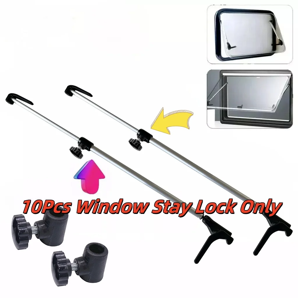 

10PCS Caravan Polyplastic Window Stay Lock Repair Replacement Knob Black Camper Motorhome RV Parts Car Accessories