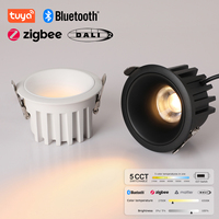 Recessed LED Ceiling Light 5 CCT Switchable Tuya Zigbee DALI Matter Smart White Black Living Room Bedroom Kitchen Downlight