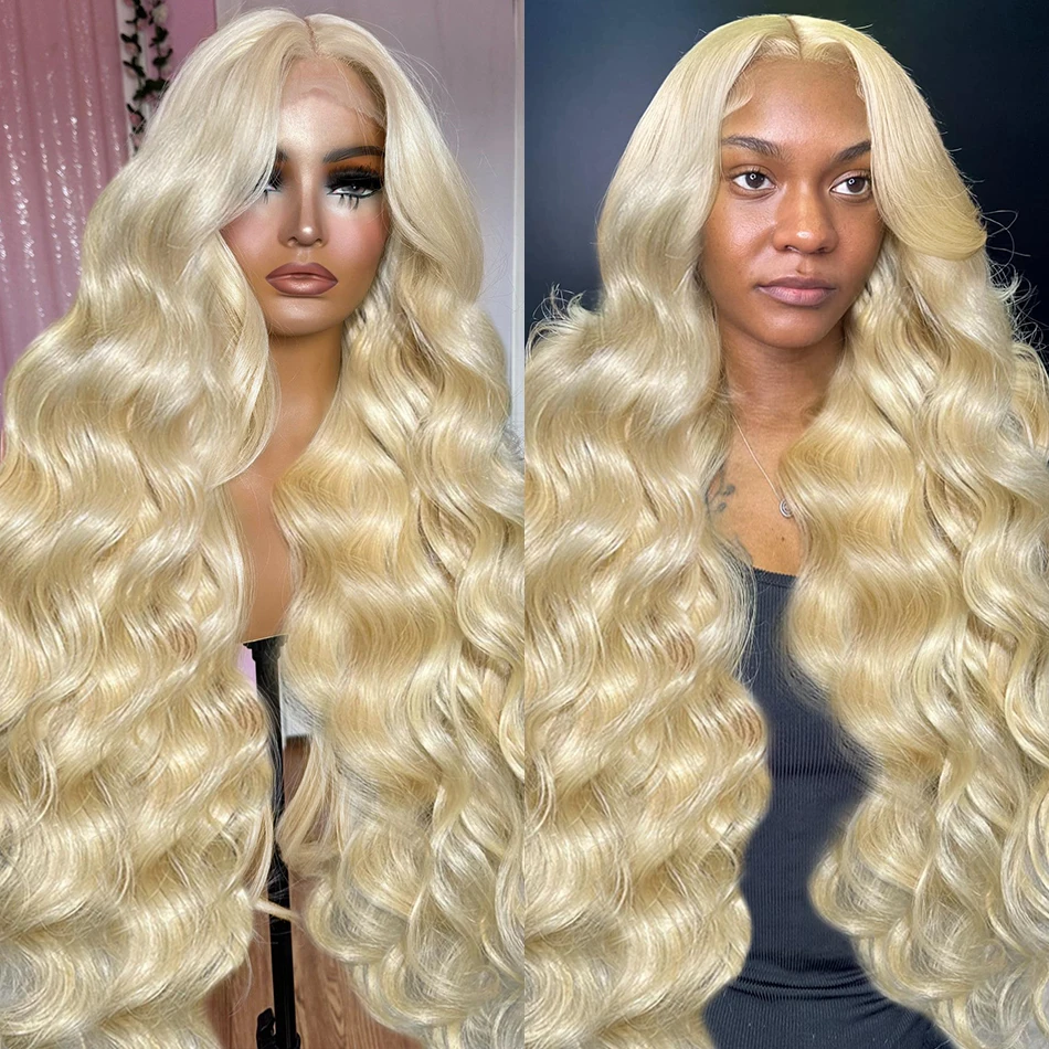 613 Blonde Hd Lace Frontal Wig 13x6 Human Hair Body Wave Human Hair Wigs For Black Women 30 Inch Brazilian 13x4 Lace Front Wig