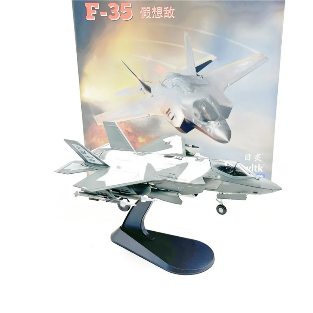 Diecast 1/72 Scale F-35A US Lightning Fighter Aircraft Metal Airplane Models 65th Invader Squadron For Aviation Static Ornaments