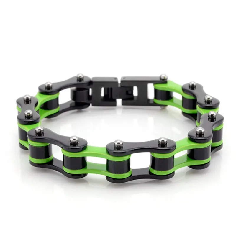 Men Bracelets,Punk Biker Bicycle Motorcycle Multicolor Chain Link Bracelets For Men,Stainless Steel Jewelry Dropshipping