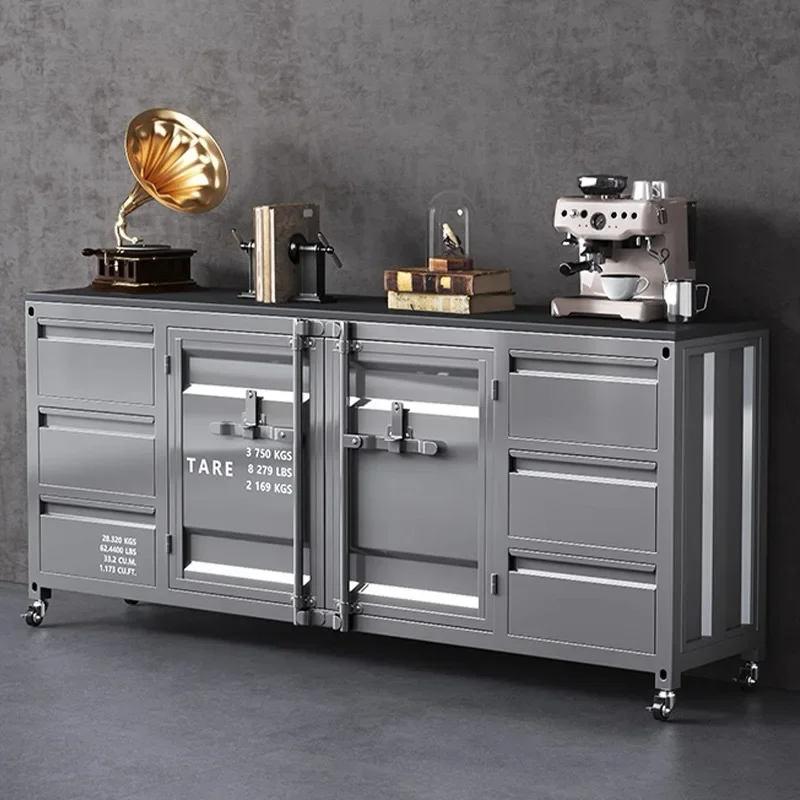Wrought iron locker Industrial style dining side cabinet cabinet Locker Restaurant storage Multifunctional private room