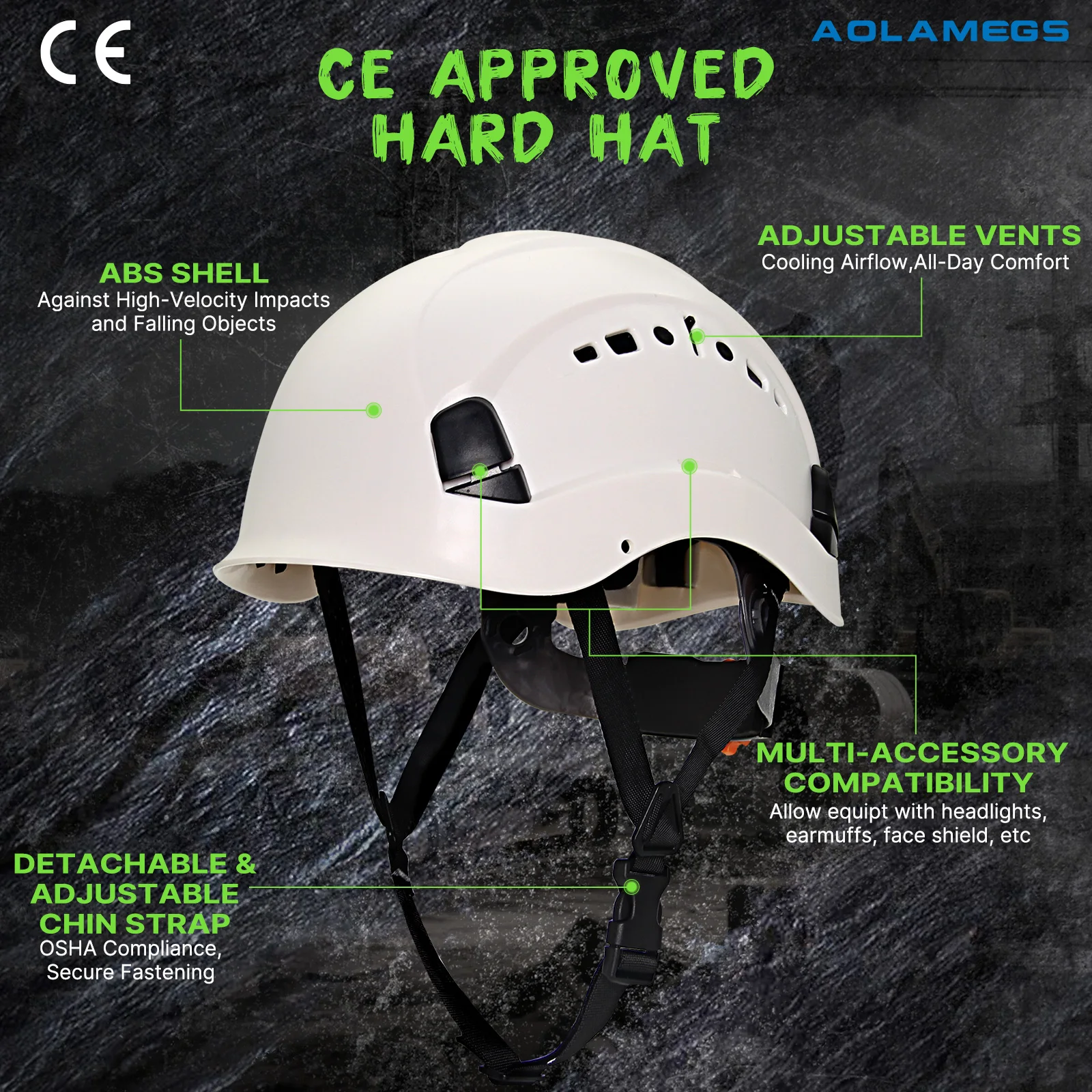 CE Safety Helmet Construction Climbing Steeplejack Worker Protective Helmet ANSI Hard Hat Cap Outdoor Workplace Safety Supplies