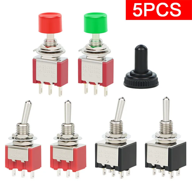 5PCS Spdt Dpdt Rese…