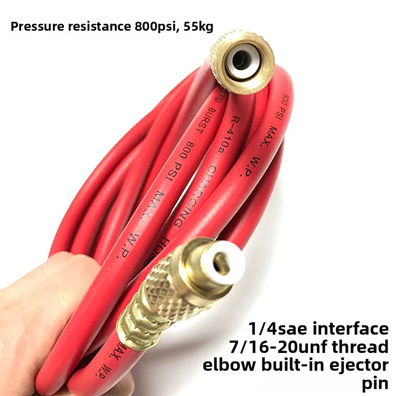 Custom Length 3m/5m/10m High Pressure AC Refrigerant Hose – R410A Vacuum & Charging Hose for HVAC Manifold Gauge Set view 2