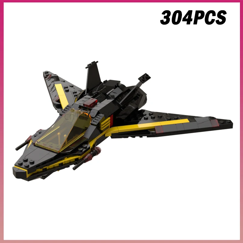 

304 шт. MOC-240888 Blacktron медная головка/пожарная птица бойцы космическая война модель космического корабля строительные блоки кирпичи игрушка мальчик подарок для взрослых