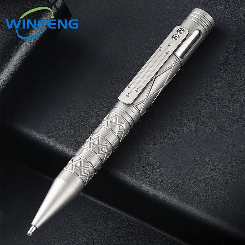 High Quality Titanium Tactical Pen Self Defense Ballpoint Pen Business Signature Pen Emergency Glass Breaker Survival Supplies