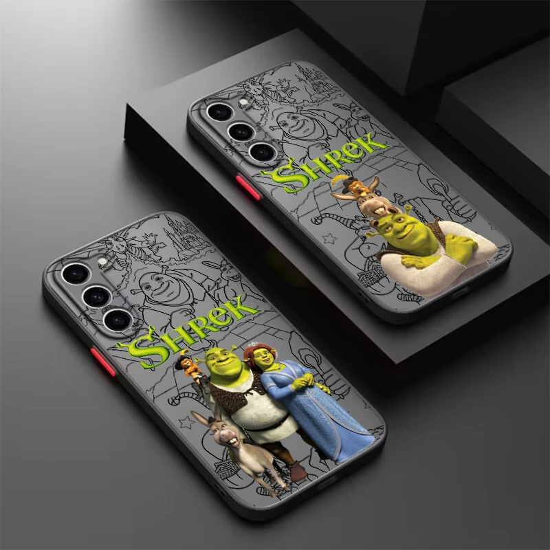 Movie Anime S-Shreks Art Frosted Translucent For Samsung Note 20 A35 A03 A54 A31 A22 A34 A14 A24 A04 A55 5G Cover Phone Case