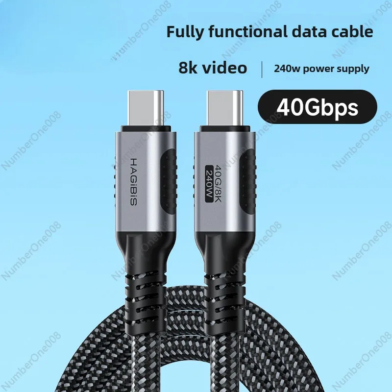 USB4 Full-function Typec Data Cable, Double-head Lightning 4/3pd100w240 Fast Charging 40Gbps Video Cable, Mobile Phone Suitable