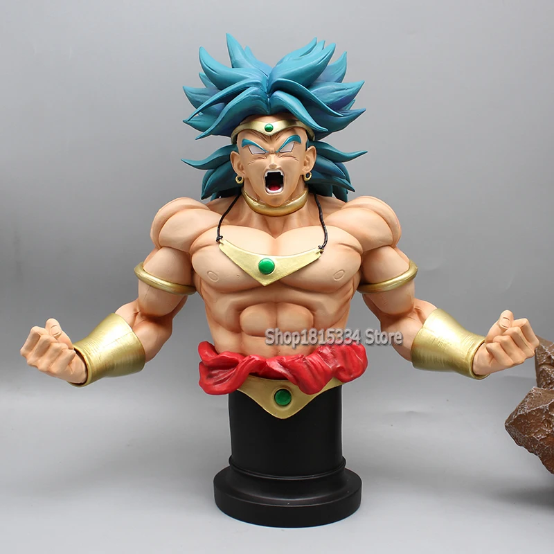 60cm Dragon Ball Broli Figurine Broly Action Figures Giant Interchangeable Busts Anime PVC Model Collection Toys Birthday Gifts