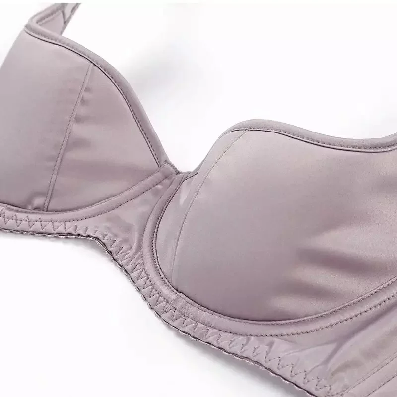 Smooth Traceless Ultra-thin Half Cup Thin Sponge Sexy Bra Set Double Breasted Women's Underwear