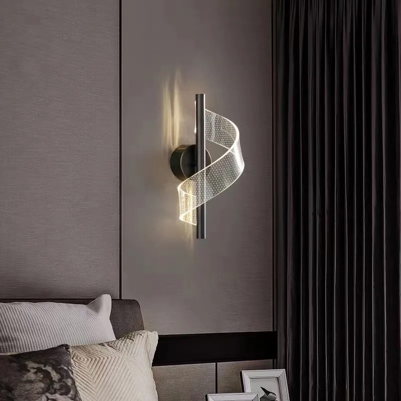 Modern Minimalist LED Wall Lamp Home Indoor Decor Wall Sconce For Living Room Bedroom Bedside Backgroud Light Decoration