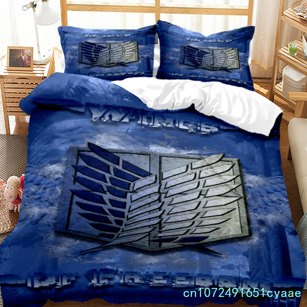 Japanese Anime Polyester Bedding Sets Boys Covers Boys Duvet Cover Set For Teens Bedding Set cover&2pcs Pillowcase 4