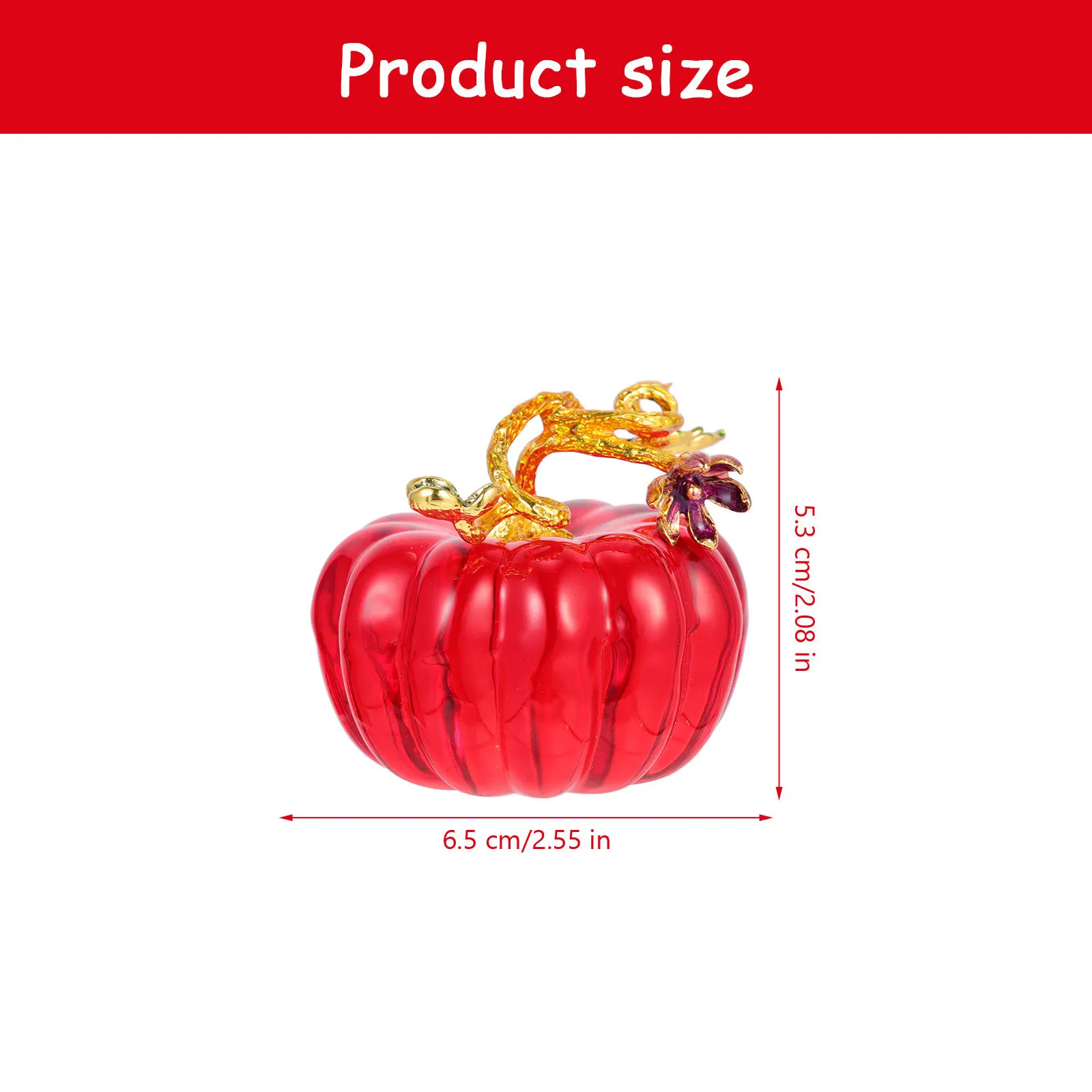 

Glass Pumpkin Decor Tabletop Crystal Small Pumpkin Craft for Home Office Living Room Decoration Room Decor Fake Pumpkins