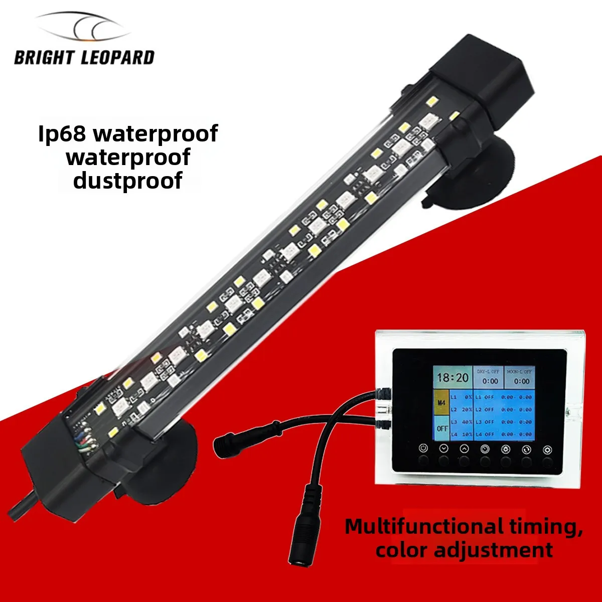 

Aquarium Light LED Light Diving Sunrise Sunset 3 Time Modes Adjustable Brightness 7 Color Lights Smart IP68 Waterproof