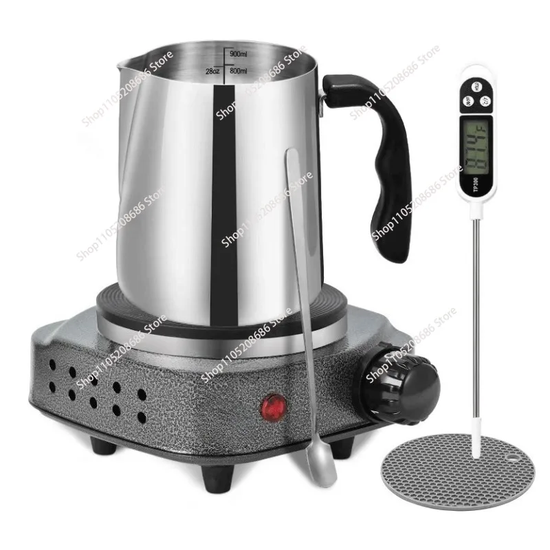 Candle Making Circular Heater Base Stainless Steel Wax Melting Cup Wax Mixer Anti Scald Pad Candle Entry-level Set