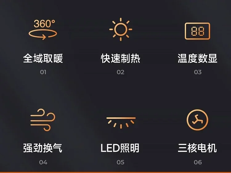 سخان مياه طاقة هوائية متكامل جديد، مروحة عادم، إضاءة، سخان حمام منزلي مدمج للإيجار