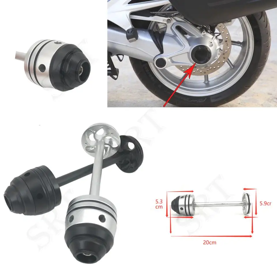 

Motorcycle Refit Rear Wheel Fork Axle Sliders Cap Crash Protector For BMW R1200R RT R1200S ST R1200GS 2007-2013 R9T 2014-2020