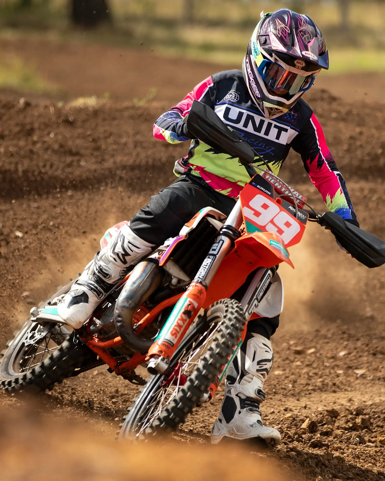Competitive Motocross Long-Sleeve Jersey – Breathable, 3D-Printed, Racing Gear – Gradient Abstract Graffiti MX Sports Top