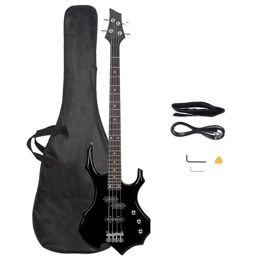 

Burning Fire Electric Bass Guitar Beginner 4 String Guitar School Band