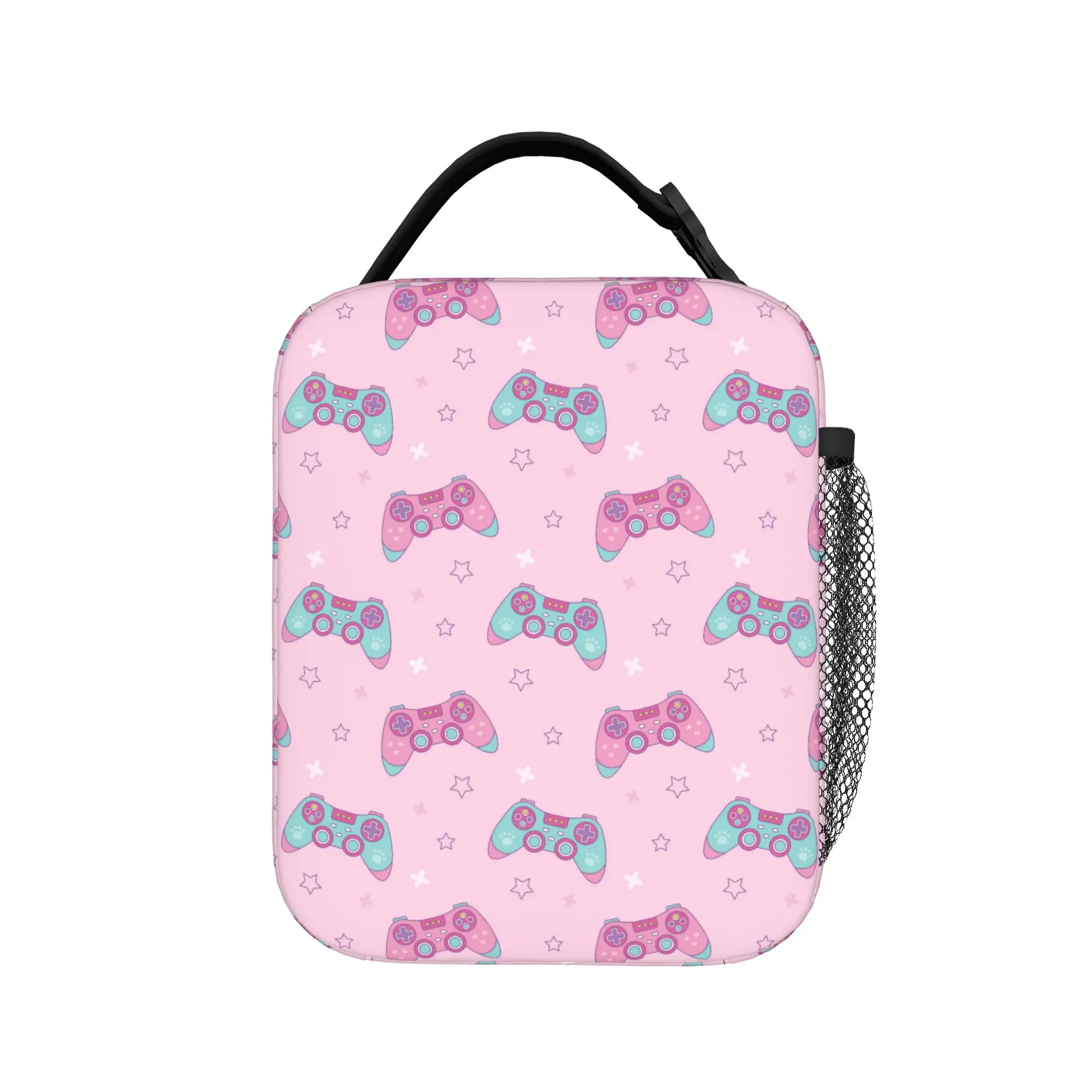 Game Controller Pattern Thermal Insulated Lunch Bags for School  Portable Food Container Bags Thermal Cooler Lunch Boxes