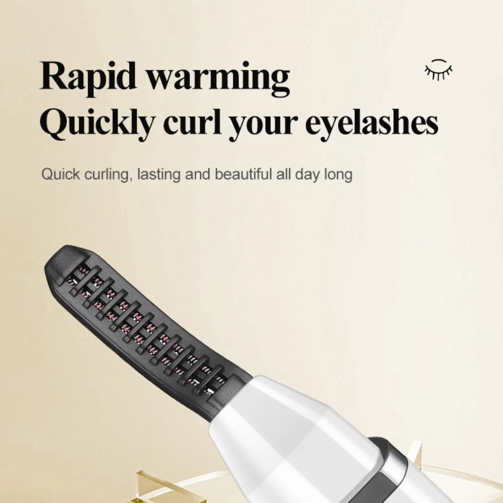 Pluma rizador de pestañas en caliente con peine, dispositivo eléctrico Digital para rizar pestañas, herramienta de maquillaje de belleza recargable, 3 modos de temperatura