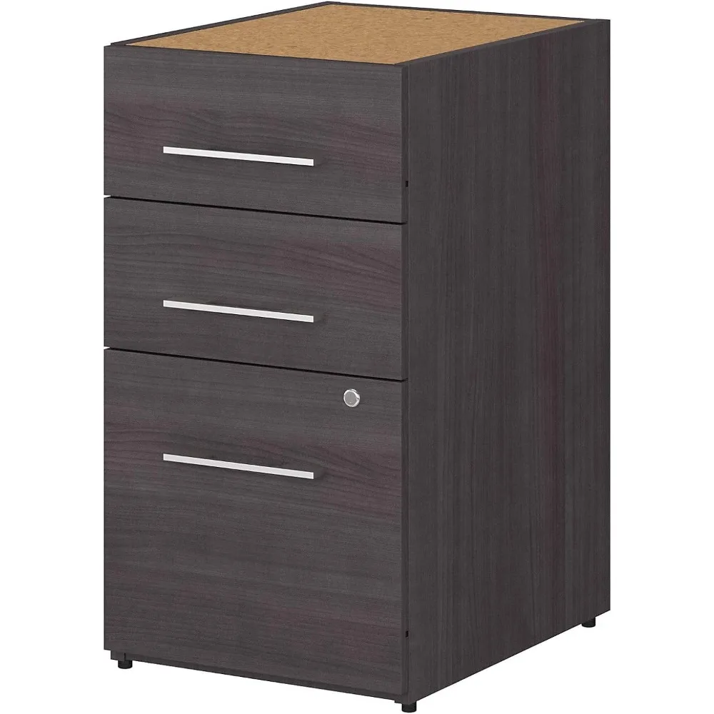 

Bush Business Furniture Office 500 Шкаф для документов с 3 ящиками в сборе, 16 Вт, Storm Grey