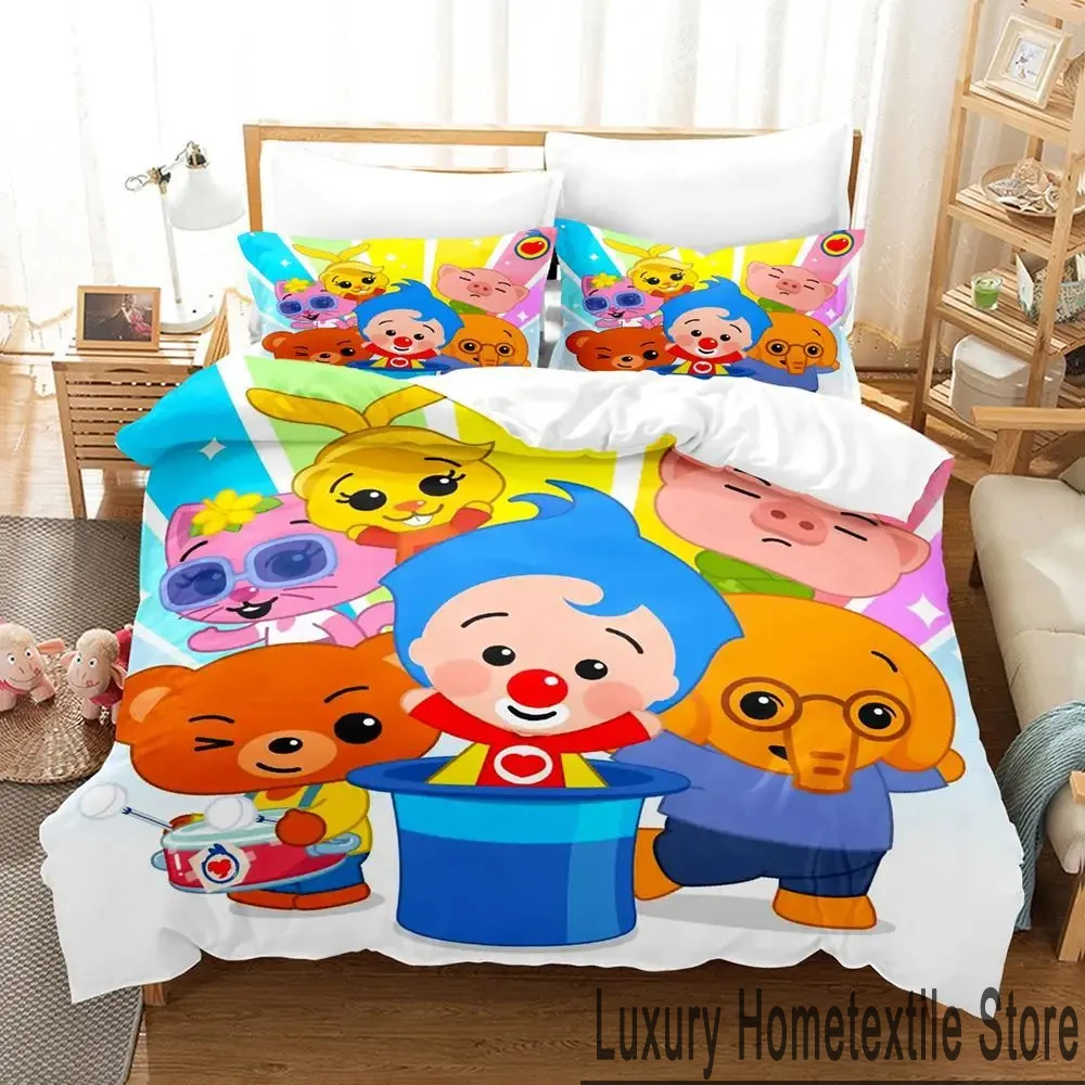 3D Print Plim Cartoon Plim  Bedding Set Boys Girls Twin Queen King Size Duvet Cover Pillowcase Bed boys Adult Home Textileextile