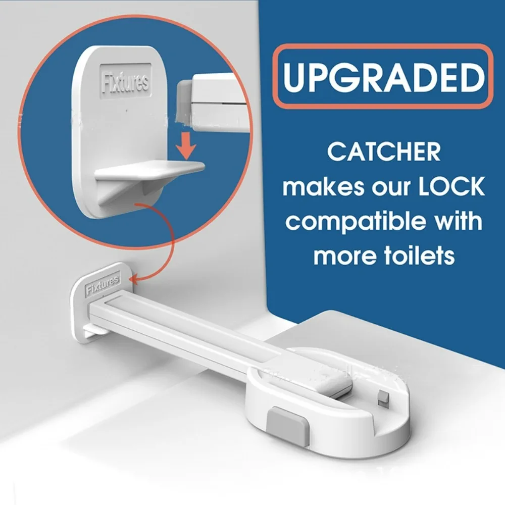 أقفال حماية سلامة المرحاض تمنع الأطفال الصغار من فتح غطاء المرحاض ذاتي اللصق قفل أمان الطفل المنزلي